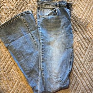 Women's Light Blue Flare Jeans - Wide Leg Denim